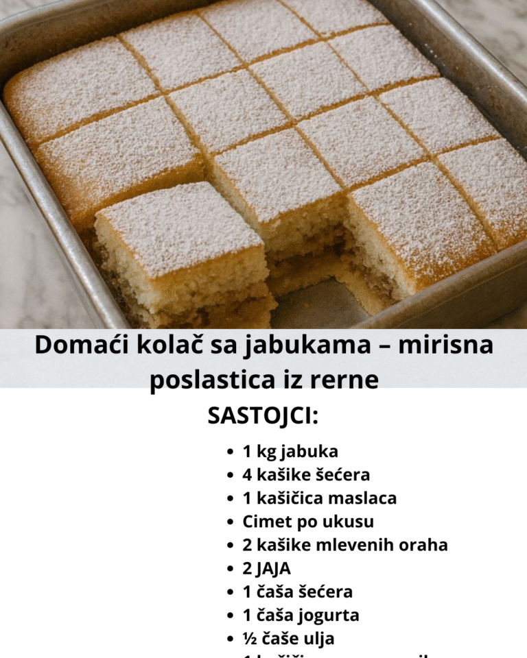 Domaći kolač sa jabukama – mirisna poslastica iz rerne – Ukusnirecepti